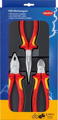 KNIPEX Sada klieští 3 diel VDE / 002012 Knipex