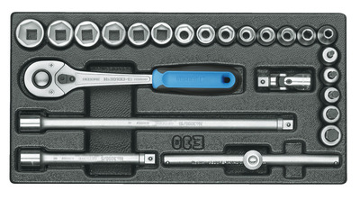 GEDORE 1500 ES-30 Sada nástrčných kľúčov 3/8" v module 1/3 ES