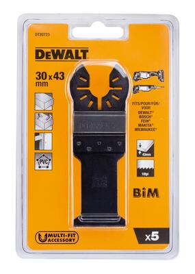 DeWALT Sada pilových listov bimetal 43x30mm na drevo s klincami 5ks (DT20701) DT20723