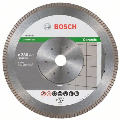 BOSCH Diamantový rezací kotúc Best for Ceramic Extra-Clean Turbo 230 x 22,23 x 1,8 x 7 mm