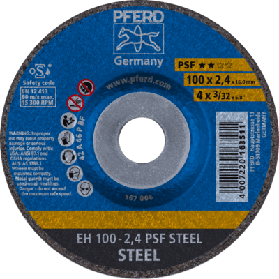 PFERD TOOLS Rezné kotúče EH 100-2,4 PSF OCEĽ/16,0