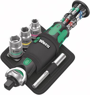 WERA Držiak hlavíc 1/4" 16 diel Zyclop Pocket Wera