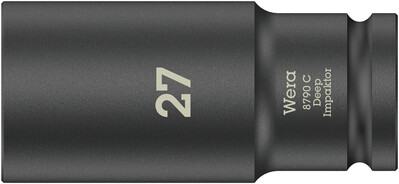 WERA 8790 C Impaktor Deep nástrčná hlavica s pripojovacím rozmerom 1/2", 27 x 83 mm