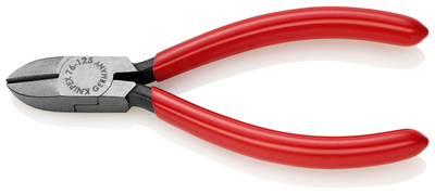 KNIPEX 76 01 125 Bočné cvikacie kliešte pre elektromechanikov poplastované čierne atramentované 125 