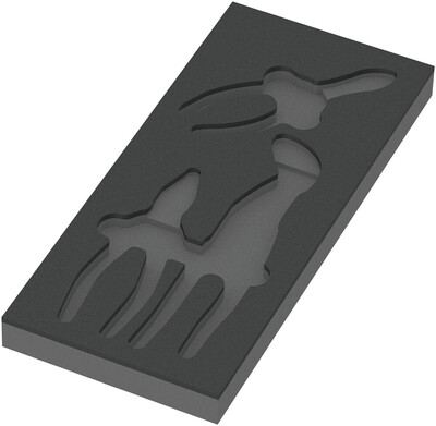WERA 9880 Kliešte KNIPEX v penovej vložke, set 1, bez náradia, 172 x 30 x 392 mm