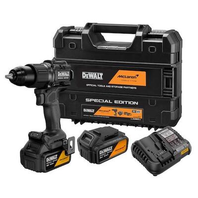 DeWALT Bezuhlíková príklepová vŕtačka DEWALT®  McLaren F1 Team 18 V XR® – 2 x 5 Ah  DCD86MP2T