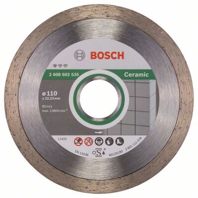 BOSCH Diamantový rezací kotúc Standard for Ceramic 110 x 22,23 x 1,6 x 7,5 mm