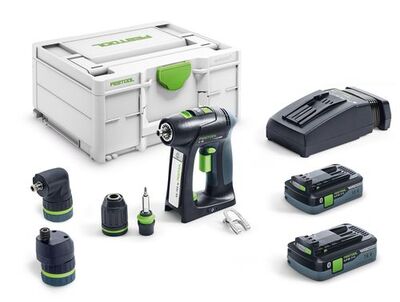 FESTOOL Akumulátorové vrtacie skrutkovace C 18 HPC 4,0 I-Set