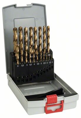 BOSCH 2608587015 - 19 részes. HSS-TiN fémfúró készlet ProBox (titán réteg) 1-10 mm