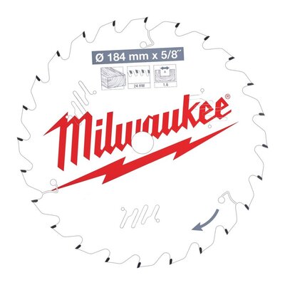 MILWAUKEE 4932471378 - Pílový kotúč drevo 184X5/8X1.6X24ATB