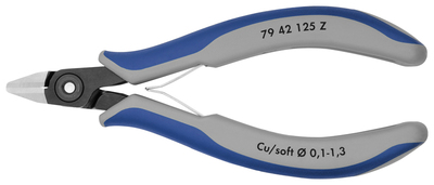 KNIPEX 79 42 125 Z Presné bočné cvikacie kliešte pre elektroniku s multi-komponentnými úchopmi lešte