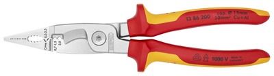 KNIPEX 13 86 200 SB Kliešte pre elektroinštalácie izolované s multi-komponentnými rukoväťami, VDE te