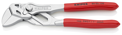 KNIPEX 86 03 150 SB Kliešťové kľúče Kliešte a kľúč v jednom náradí poplastované pochrómované 150 mm