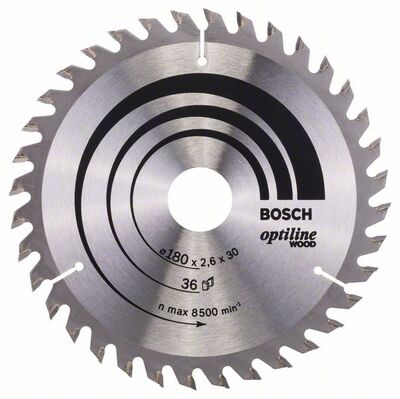 BOSCH Pílový kotúc Optiline Wood 180 x 30/20 x 2,6 mm, 36