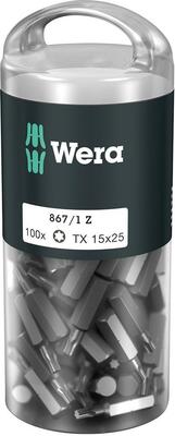 WERA Sada bitov torx T40 x 25mm 867/1 DIY 100 Torx Wera