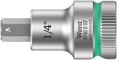 WERA 8740 B HF Zyklop zástrčný nástavec, s pridržiavacou funkciou, upínacia časť 3/8", 1/4" x 35 mm