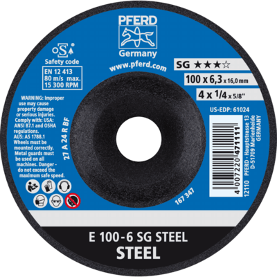 PFERD TOOLS Brúsky E 100-6 SG OCEĽ/16,0