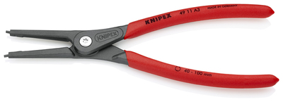 KNIPEX 49 11 A3 SB Presné kliešte na poistné krúžky pre vonkajšie poistné krúžky na hriadeľoch s pro