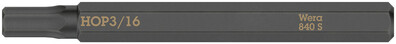 WERA 840 S Hex-Plus Bity na skrutky s vnútorným šesťhranom pre rázové skrutkovače, 3/16" x 70 mm