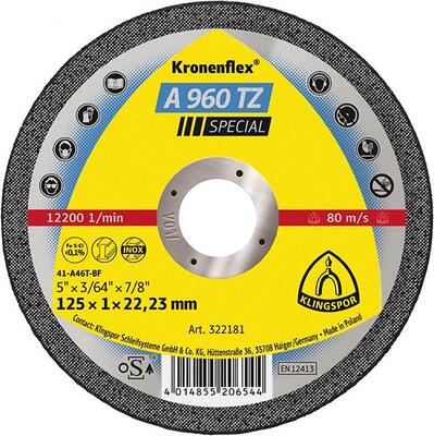 KLINGSPOR Kotúč rezný 125 x 1,0mm A960TZ Klingspor