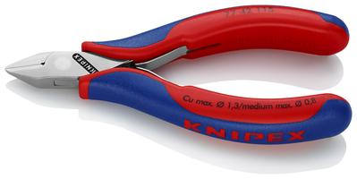 KNIPEX 77 42 115 SB bočné cvikacie kliešte pre elektroniku s prevlečným kĺbom s multi-komponentnými 