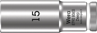 WERA 8790 HMB Deep Nástrojná hlavica, upínacia časť 3/8", 15 x 64 mm