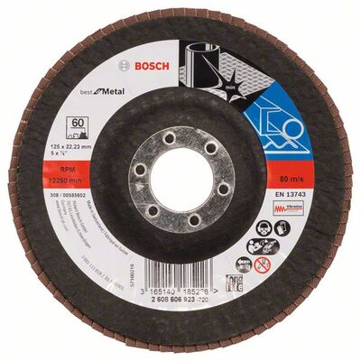 BOSCH Fíbrový brusný kotouc X571, Best for Metal 125 mm, 22,23 mm, 60