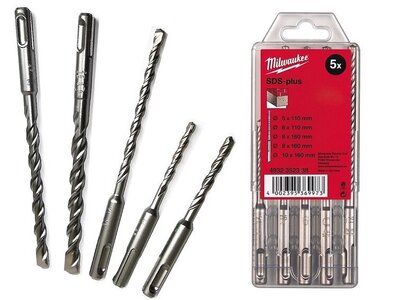 MILWAUKEE 2 ÉL FÚRÓ KÉSZLET M2 SDS-PLUS (5 DB) 4932352338