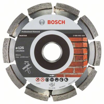 BOSCH Spárovací kotouce Expert for Mortar 125 x 6 x 7 x 22,23 mm