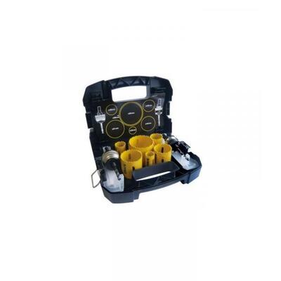 DeWALT Sada koruniek 11 dielna 19,22,29,38,44,51,57mm 2x adaptér 2x vodiaci vrták v kufri  DT90355