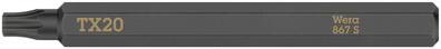 WERA 867 S Bity TORX® pre rázové skrutkovače, TX 20 x 70 mm