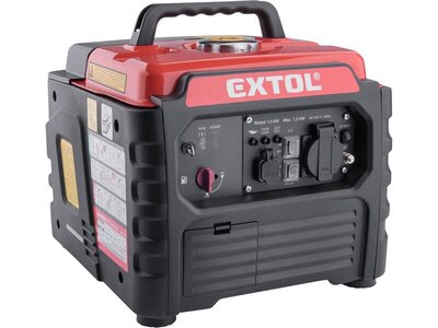 EXTOL Elektrocentrála invertorová rámová 1F, 1,2kW, 1,75HP, ruční start 8895551