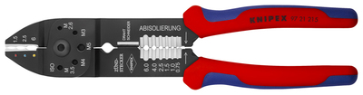 KNIPEX 97 21 215 SB Lisovacie kliešte s multi-komponentnými úchopmi čierne lakované 230 mm