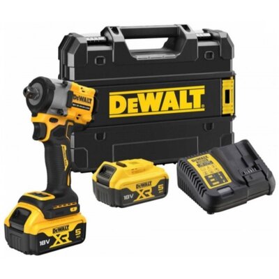 DeWALT DCF922P2T Aku rázový uťahovák bezuhlíkový 1/2" 18V 2x 5,0Ah Li-Ion, kufor TStak