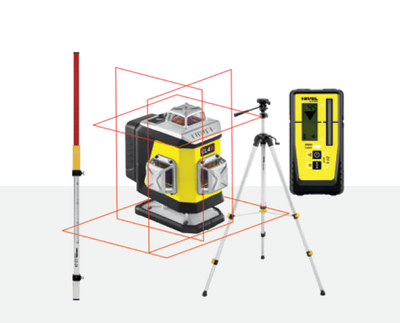 NIVEL SYSTEM Krížový laser 4×360° s červeným lúčom CL4R Set