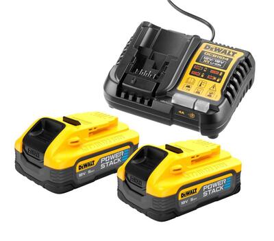 DeWALT Sada Nabíjačka Slim XR Li-Ion 10,8V, 14,4V a 18V + 2x5,0Ah POWERSTACK akumulátor DCB1104H2