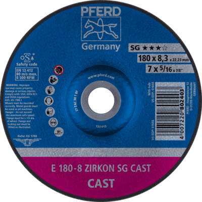 PFERD TOOLS Brúsky E 180-8 ZIRKON SG LIATINA