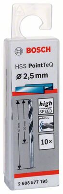 BOSCH Skrutkovitý vrták HSS PointTeQ 2,5 mm