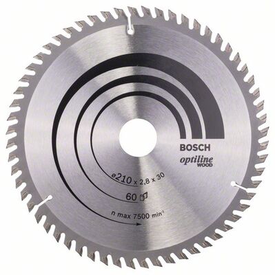 BOSCH Pílový kotúč Optiline Wood 210 x 30 x 2,8 mm, 60 - 2608641190
