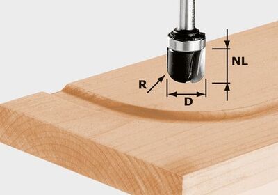 FESTOOL Fréza na odvodnovacie drážky HW S8 R6,4 KL