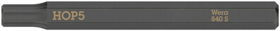 WERA 840 S Hex-Plus Bity na skrutky s vnútorným šesťhranom pre rázové skrutkovače, 5 x 70 mm