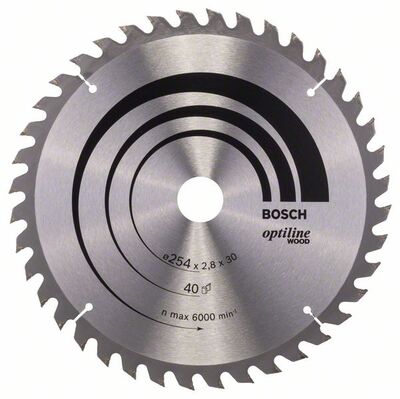 BOSCH 2608640443 - Pílový kotúc Optiline Wood 254 x 30 x 2,8 mm, 40
