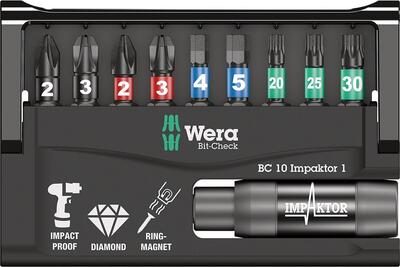 WERA Sada bitov 10 diel Bit-Check 10 Impaktor 1 Wera