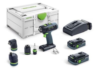FESTOOL Akumulátorové vrtacie skrutkovace T 18+3 HPC 4,0 I-Set