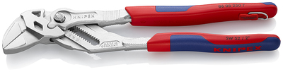 KNIPEX 86 05 250 T BK Kliešťové kľúče Kliešte a kľúč v jednom náradí s multi-komponentnými úchopmi, 