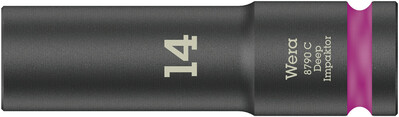 WERA 8790 C Impaktor Deep nástrčná hlavica s pripojovacím rozmerom 1/2", 14 x 83 mm