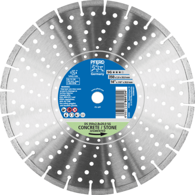 PFERD TOOLS Diamantové nástroje pre stavebný priemysel DS 350 x 2,8 x 20,0 SG