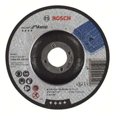 BOSCH Rezací kotúc s prelisom Expert for Metal A 30 S BF, 125 mm, 2,5 mm