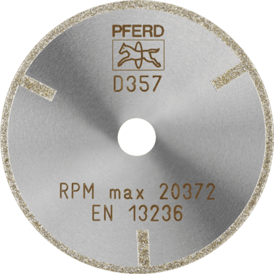 PFERD TOOLS Diamantové / CBN rezné nástroje EP Bond D1A1R 75-2-10 D 357 GAG