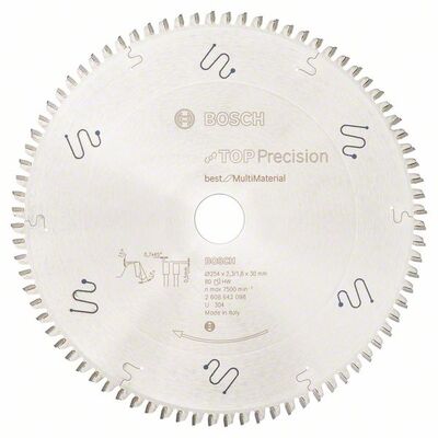 BOSCH Pílový list do okružnej píly Top Precision Best for Multi Material 254 x 30 x 2,3 mm, 80
